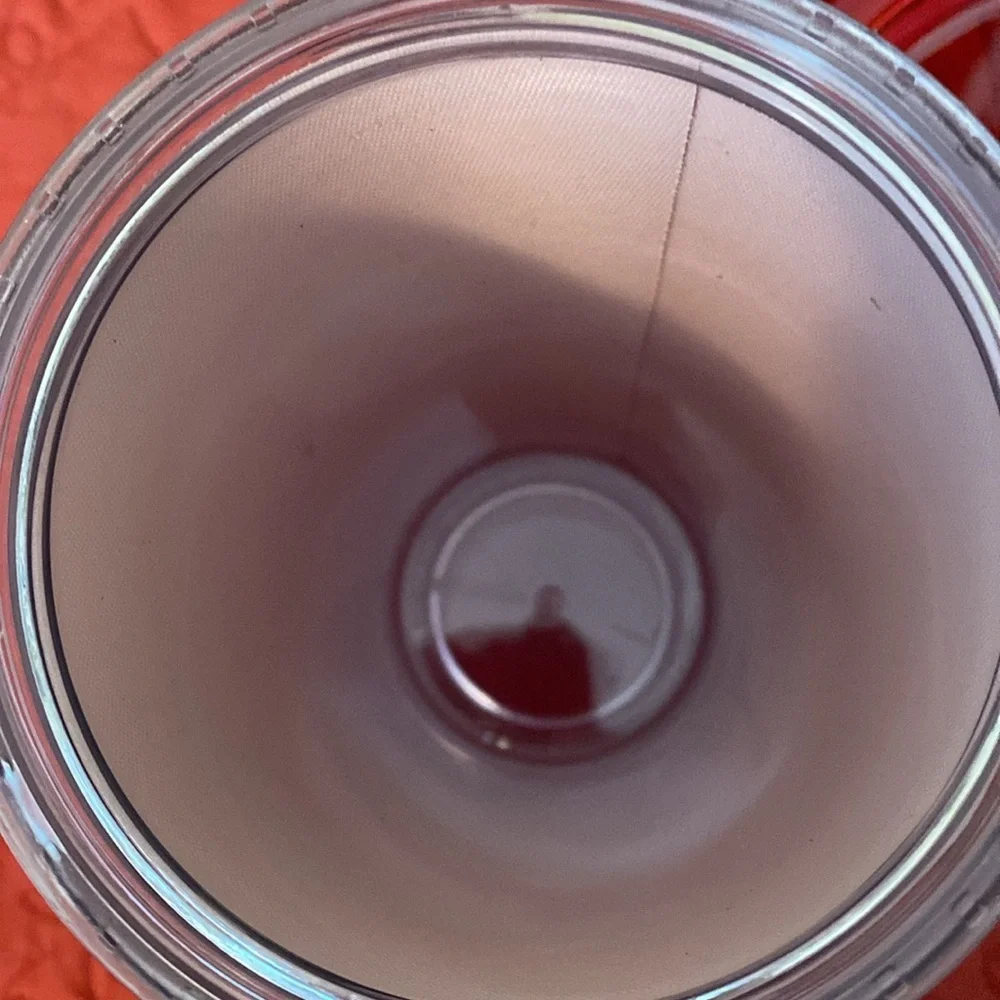Red Glitter Tumbler with Straw